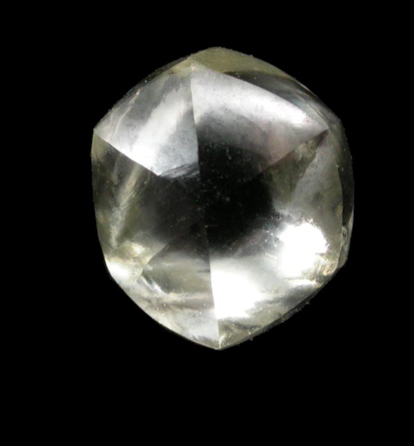 Diamond (1.08 carat cuttable yellow tetrahexahedral crystal) from Sakha (Yakutia) Republic, Siberia, Russia