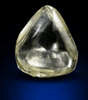 Diamond (0.73 carat cuttable yellow flattened triangular crystal) from Sakha (Yakutia) Republic, Siberia, Russia