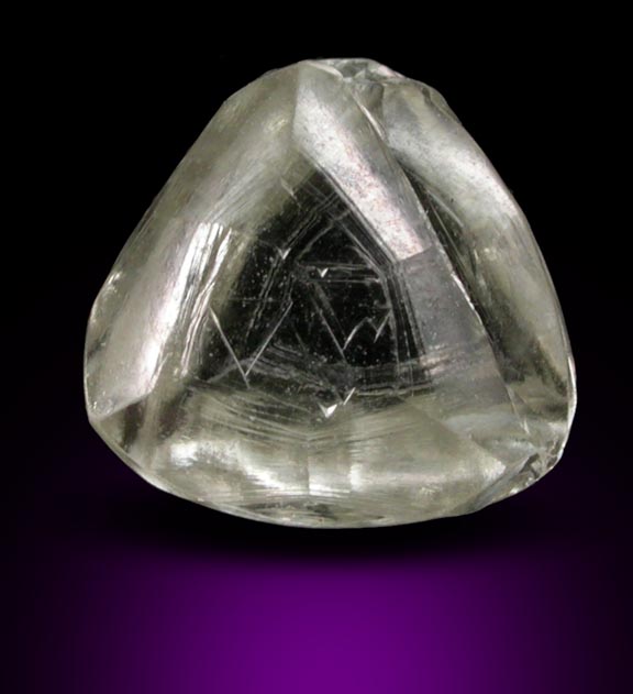 Diamond (1.50 carat yellow macle, twinned crystal) from Sakha (Yakutia) Republic, Siberia, Russia