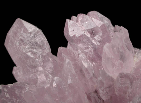 Quartz var. Rose Quartz Crystals from Alto da Pitorra, Laranjeiras, Galilia, Minas Gerais, Brazil