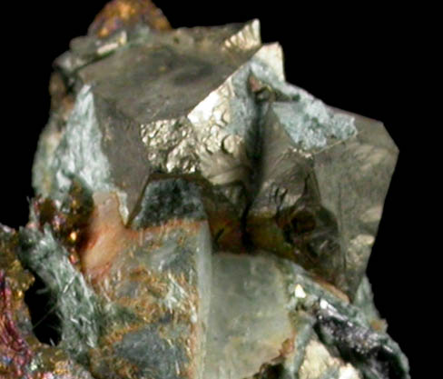 Pyrite in Chalcopyrite from French Creek Iron Mines, St. Peters, Chester County, Pennsylvania