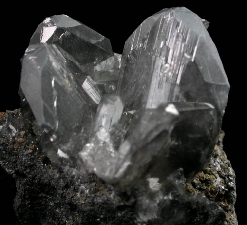 Anglesite on Galena from Monteponi Mine, Iglesias, Sardinia, Italy