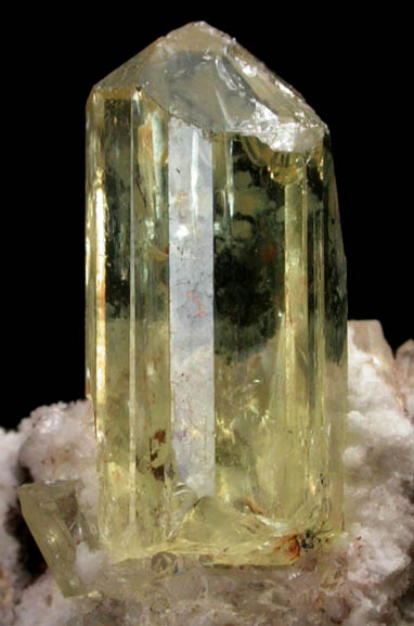 Fluorapatite on Quartz from Cerro de Mercado, Durango, Mexico