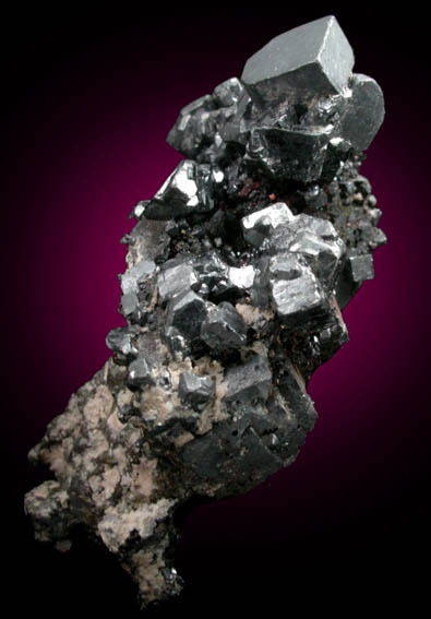 Acanthite pseudomorphs after Argentite from Guanajuato Silver Mining District, Guanajuato, Mexico