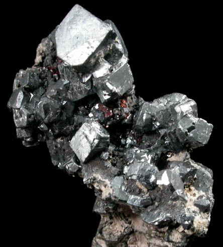 Acanthite pseudomorphs after Argentite from Guanajuato Silver Mining District, Guanajuato, Mexico
