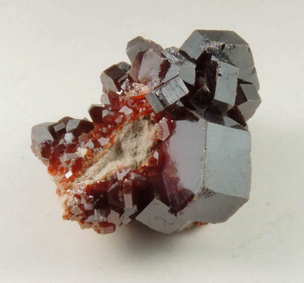 Vanadinite from Chantier d'Adeghoual, Mibladen, Haute Moulouya Basin, Zeida-Aouli-Mibladen belt, Midelt Province, Morocco