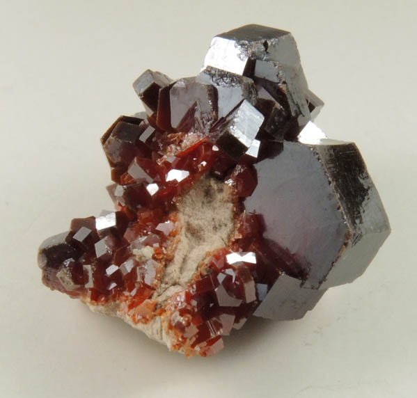 Vanadinite from Chantier d'Adeghoual, Mibladen, Haute Moulouya Basin, Zeida-Aouli-Mibladen belt, Midelt Province, Morocco