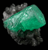 Beryl var. Emerald on Calcite from Coscuez Mine, Vasquez-Yacopí District, Boyacá Department, Colombia