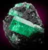 Beryl var. Emerald with Pyrite from Muzo Mine, Vasquez-Yacop District, Boyac Department, Colombia