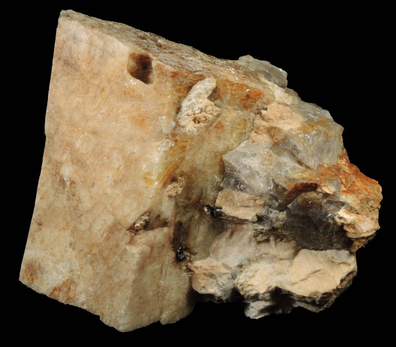 Beryl on Quartz-Muscovite from Collins Hill, Portland, Connecticut