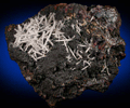 Cerussite on limonite gossan from Flux Mine, Harshaw District, Patagonia Mountains, Santa Cruz County, Arizona