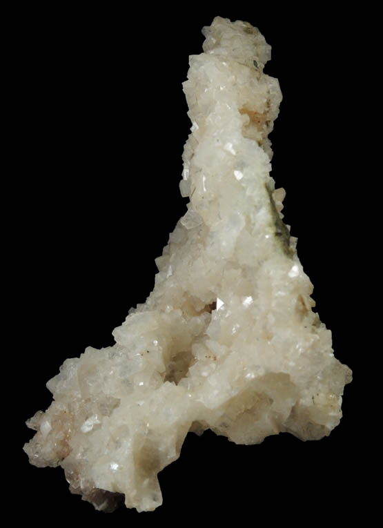 Heulandite with Chalcopyrite on Quartz pseudomorphs after Calcite from Prospect Park Quarry, Prospect Park, Passaic County, New Jersey