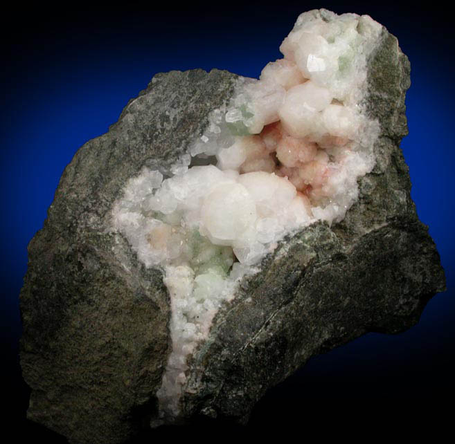 Analcime with Prehnite from Upper New Street Quarry, Paterson, Passaic County, New Jersey