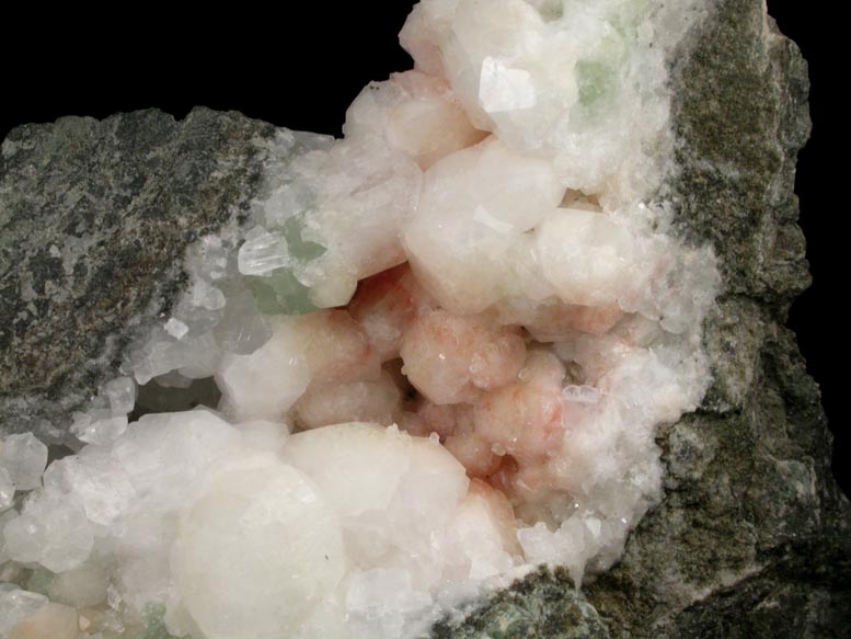 Analcime with Prehnite from Upper New Street Quarry, Paterson, Passaic County, New Jersey