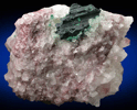 Chalcocite with Chrysocolla in Calcite from Chimney Rock Quarry, Bound Brook, Somerset County, New Jersey