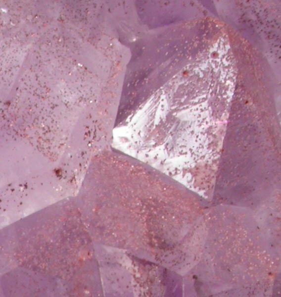 Quartz var. Amethyst with Hematite from Height's Lodge Pocket, Screel Hill, Dumfries & Galloway, Scotland