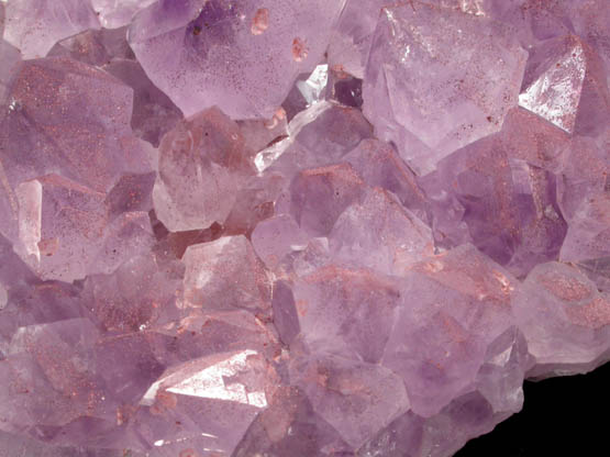 Quartz var. Amethyst with Hematite from Height's Lodge Pocket, Screel Hill, Dumfries & Galloway, Scotland