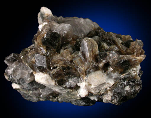 Stilbite on Smoky Quartz from Lindsay's Leap Quarry, Newcastle, County Down, Northern Ireland