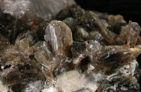 Stilbite on Smoky Quartz from Lindsay's Leap Quarry, Newcastle, County Down, Northern Ireland