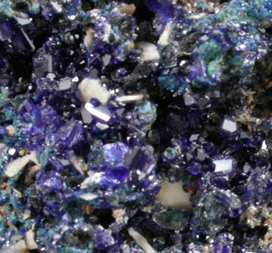 Azurite from Northgate Dumps, Tynagh Mine, Killimor, County Galway, Ireland