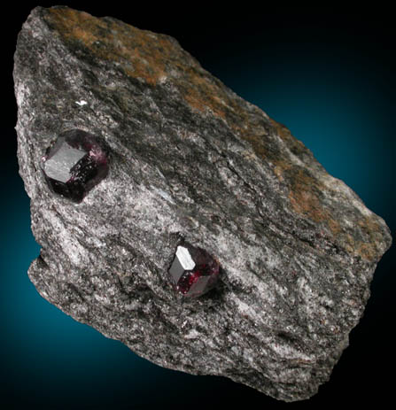 Almandine Garnet from Garnet Ledge, east shore of Stikine River Delta, 11 km north of Wrangell, Alaska