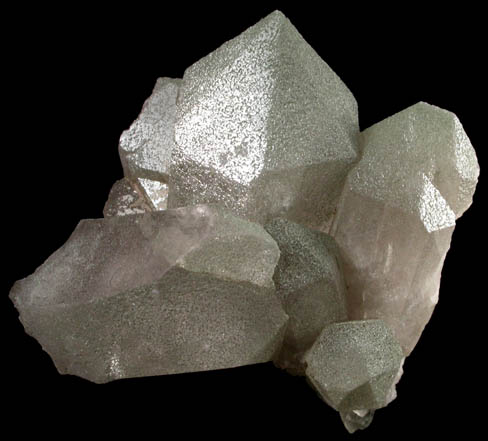 Quartz var. Smoky with Chlorite coating from Zermatt, Canton Valais, Switzerland