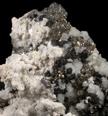 Pyrite, Sphalerite, Calcite, Quartz from Santa Eulalia District, Aquiles Serdn, Chihuahua, Mexico