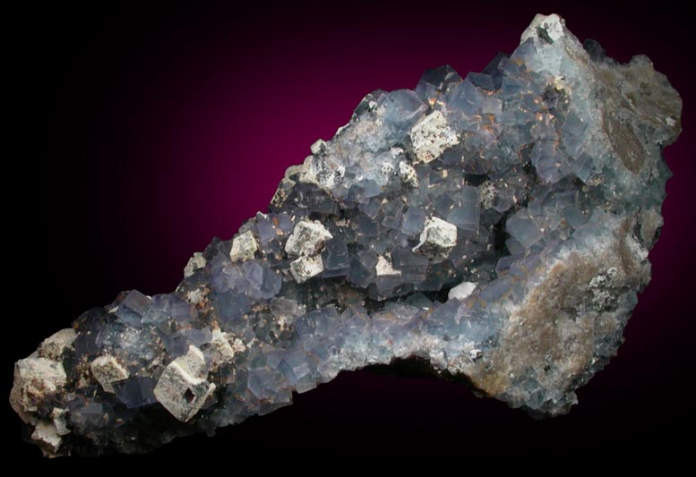 Galena, Anglesite, Fluorite from Blanchard Mine, Hansonburg District, 8.5 km south of Bingham, Socorro County, New Mexico