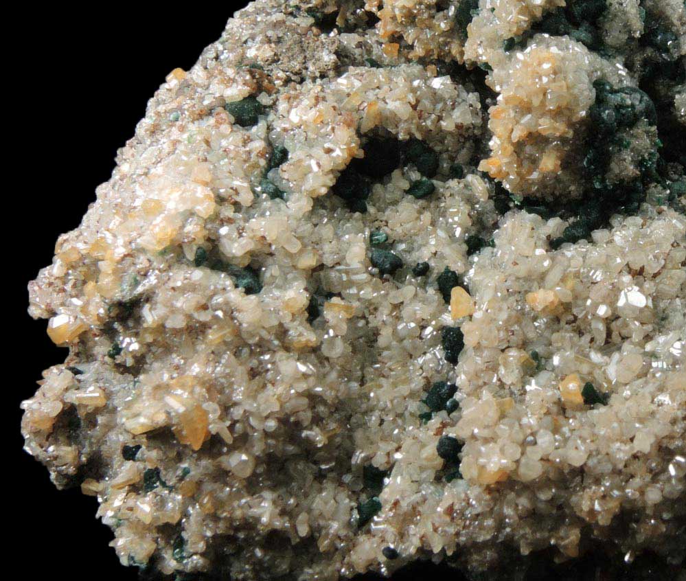 Cerussite with Malachite from Brown's Prospect, Rum Jungle, 61 km south of Darwin, Northern Territory, Australia
