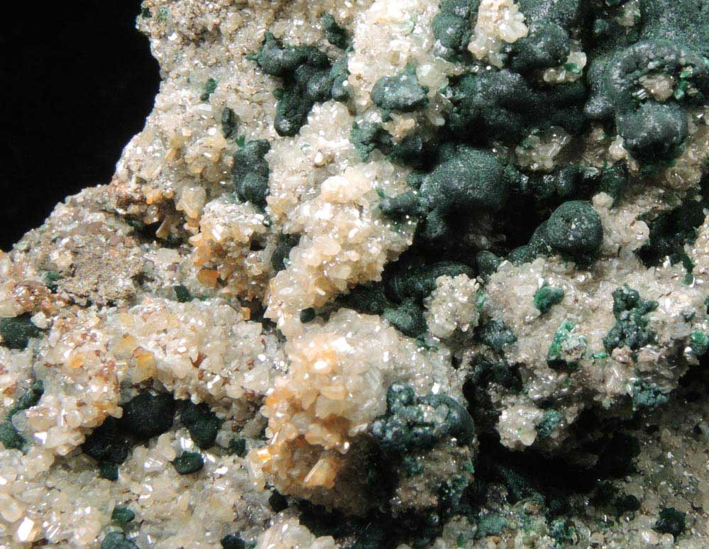 Cerussite with Malachite from Brown's Prospect, Rum Jungle, 61 km south of Darwin, Northern Territory, Australia