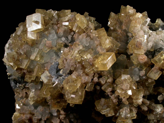 Barite and Quartz on Galena from Leadville District, Lake County, Colorado