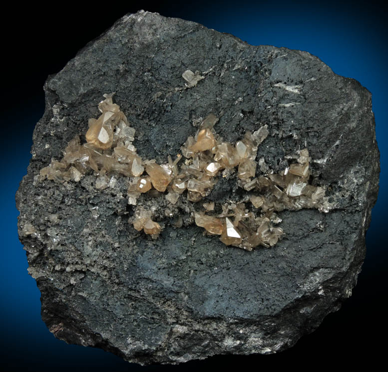 Cerussite (twinned crystals) on Galena from Touissit Mine, 21 km SSE of Oujda, Jerada Province, Oriental, Morocco