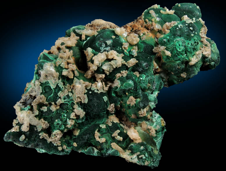 Cerussite on Malachite from Brown's Prospect, Rum Jungle, 61 km south of Darwin, Northern Territory, Australia