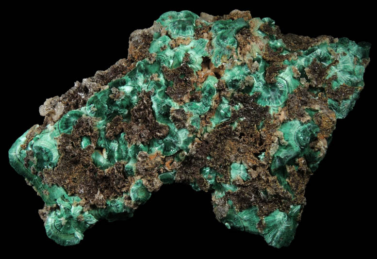 Cerussite on Malachite from Brown's Prospect, Rum Jungle, 61 km south of Darwin, Northern Territory, Australia