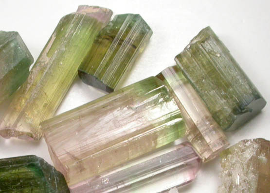 Elbaite Tourmaline (16 crystals) from Nuristan, Laghman Province, Afghanistan