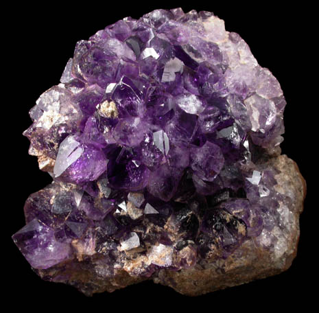 Quartz var. Amethyst Quartz from Catalan Agate-Amethyst District, Southern Paran Basalt Basin, Artigas, Uruguay