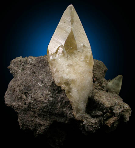 Calcite with Dickite inclusions on Dolomite with Chalcopyrite from Sweetwater Mine, Viburnum Trend, Reynolds County, Missouri