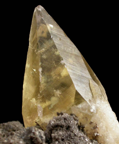 Calcite with Dickite inclusions on Dolomite with Chalcopyrite from Sweetwater Mine, Viburnum Trend, Reynolds County, Missouri