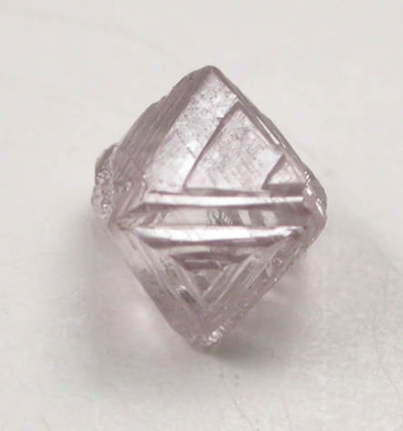 Diamond (0.26 carat pale pink-gray octahedral crystal) from Argyle Mine, Kimberley, Western Australia, Australia