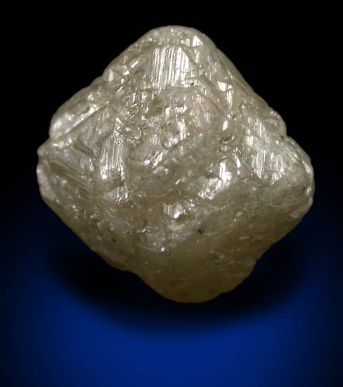 Diamond (2.27 carat gray textured octahedral crystal) from Vaal River Mining District, Northern Cape Province, South Africa