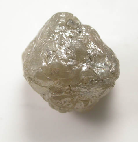 Diamond (2.27 carat gray textured octahedral crystal) from Vaal River Mining District, Northern Cape Province, South Africa