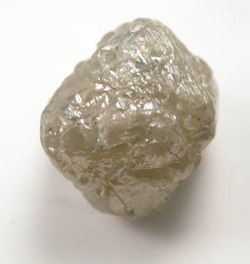 Diamond (2.27 carat gray textured octahedral crystal) from Vaal River Mining District, Northern Cape Province, South Africa