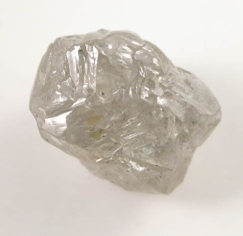 Diamond (3.78 carat yellow-gray textured octahedral crystal) from Vaal River Mining District, Northern Cape Province, South Africa