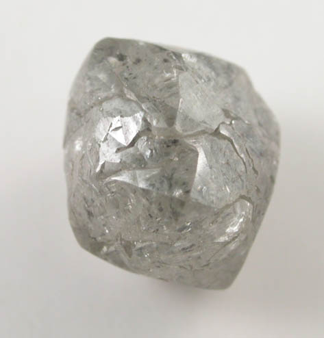 Diamond (3.10 carat pale yellow-gray textured complex crystal) from Vaal River Mining District, Northern Cape Province, South Africa