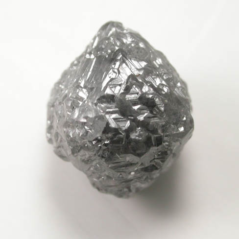 Diamond (2.49 carat gray complex crystal) from Vaal River Mining District, Northern Cape Province, South Africa