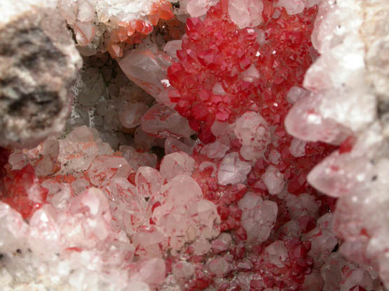 Hematite on Quartz with Calcite from Upper New Street Quarry, Paterson, Passaic County, New Jersey