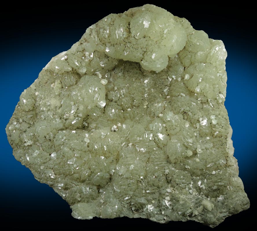 Prehnite with pseudomorphic molds after Laumontite from Lower New Street Quarry, Paterson, Passaic County, New Jersey