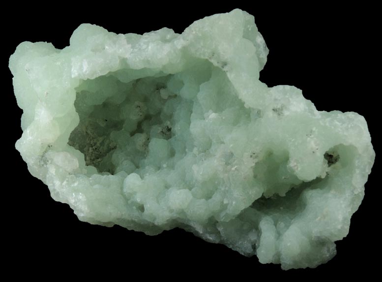 Prehnite pseudomorphs after Anhydrite with minor Calcite from Upper New Street Quarry, Paterson, Passaic County, New Jersey