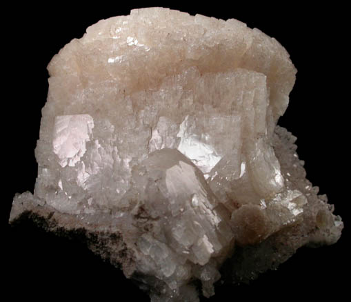 Heulandite on Quartz from Prospect Park Quarry, Prospect Park, Passaic County, New Jersey