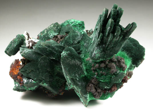 Malachite pseudomorphs after Azurite from Tsumeb Mine, Otavi-Bergland District, Oshikoto, Namibia